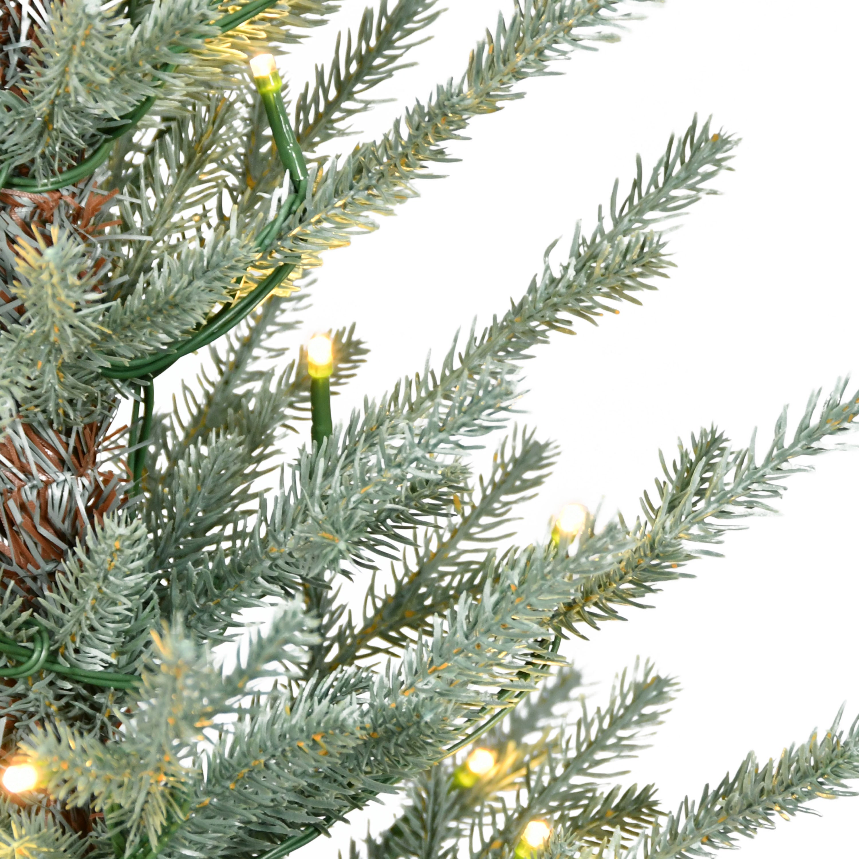 2' Pre-Lit Blue Potted Arctic Fir Tree